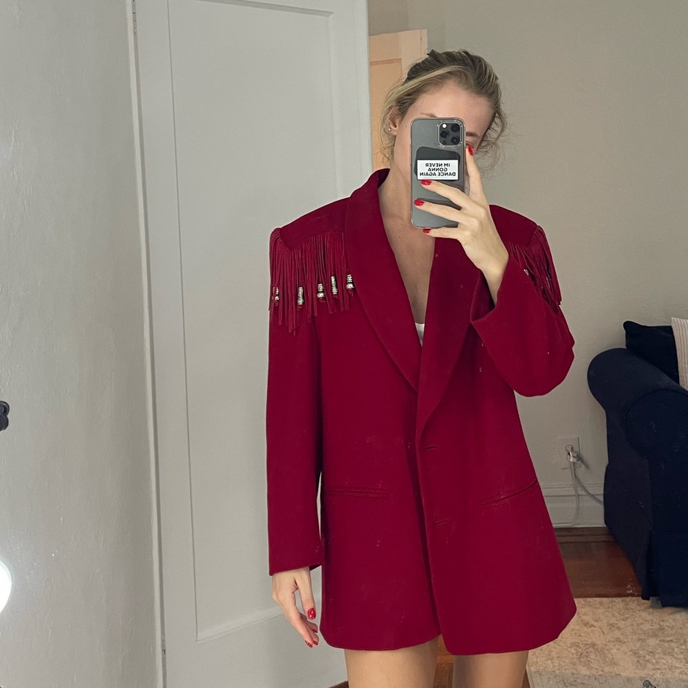oversized wool retro jacket